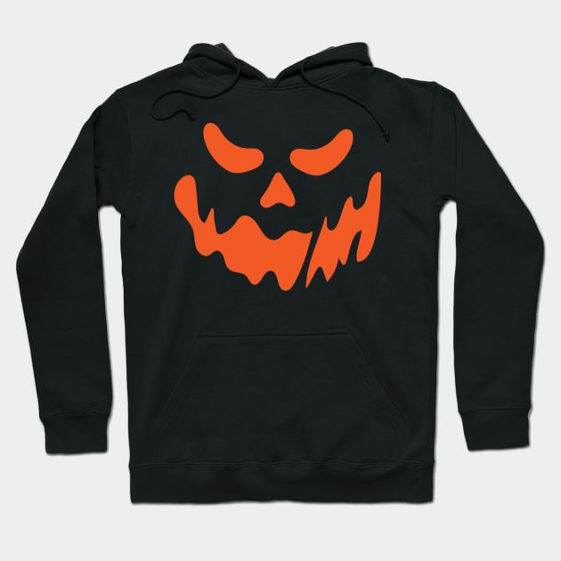 Scary Jack-O-Lantern Halloween Pumpkin Face Trick or Treat Hoodie by OrangeMonkeyArt